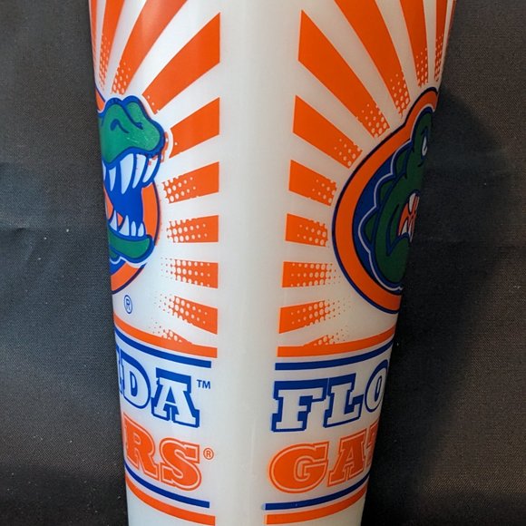 Large 30 oz. Florida Gators Cup 7 1/2" Tall Displayed on Bookcase Gator Chomp! - Picture 10 of 12